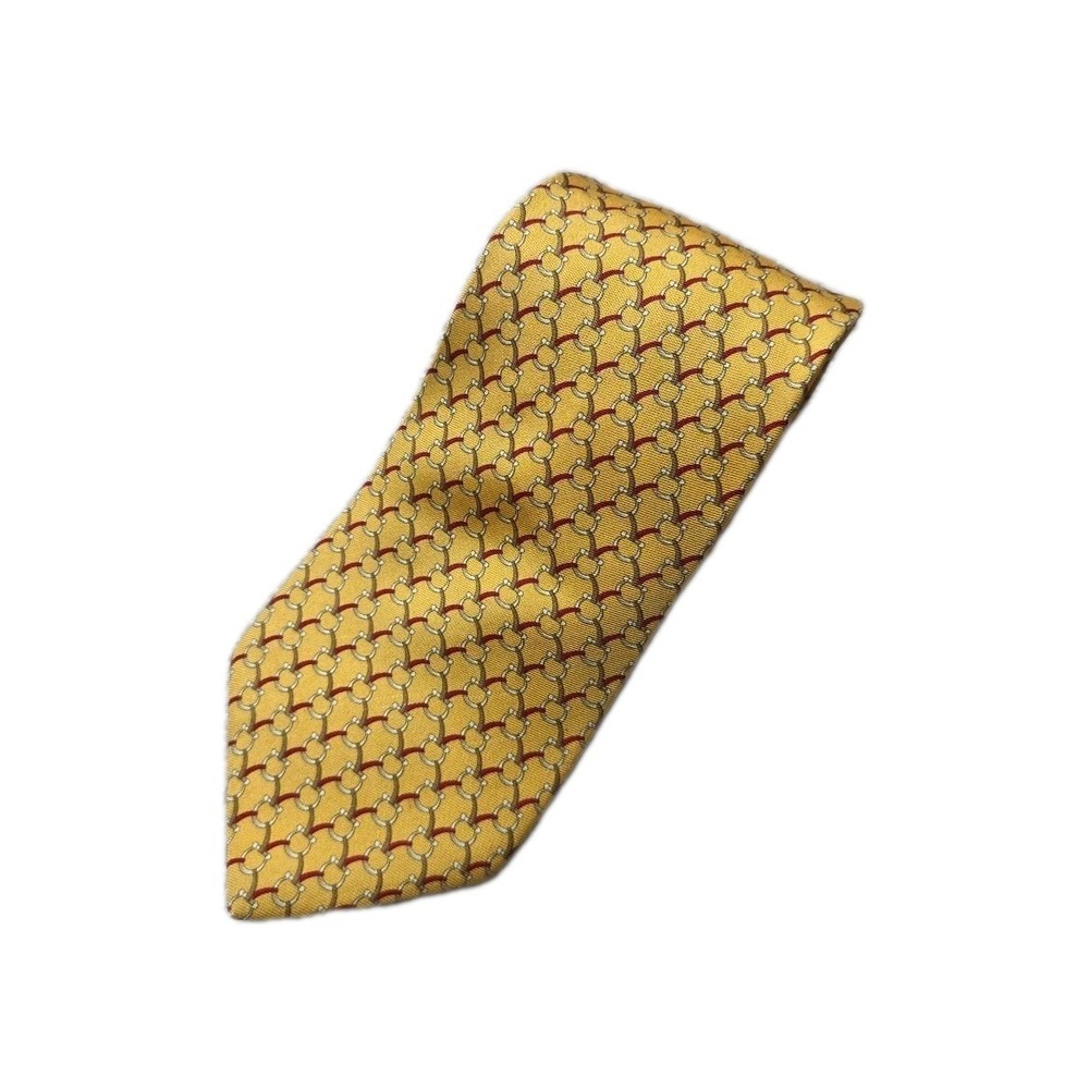 Brooks‎ Brothers Makers Silk Tie Interlocking Chain Multicolor USA